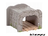 tunnel grijs met dubbel spoor