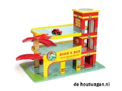 houten speelgoed garage dino 
