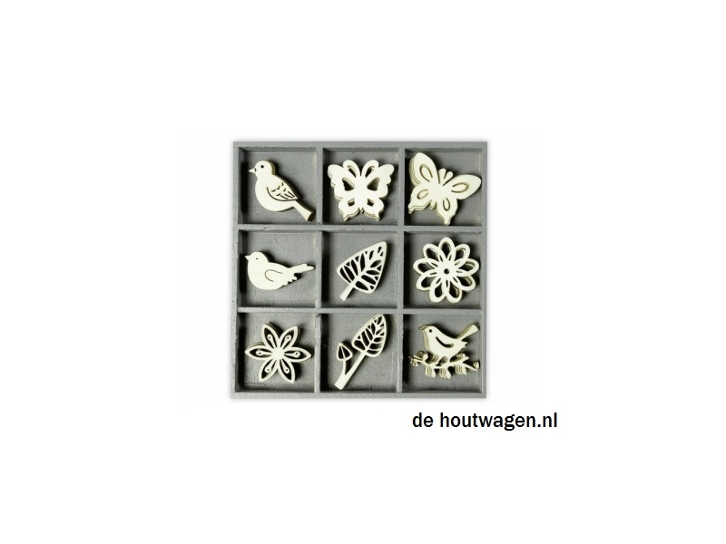 De Houtwagen | houten ornamenten vogel - duif - vlinder | houten ornamenten | € 6,50 De Houtwagen | houten ornamenten vogel - duif - vlinder | houten ornamenten | € 6,50