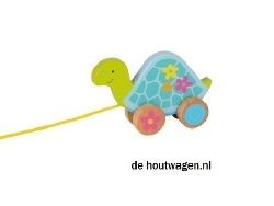 houten trekfiguur schildpad
