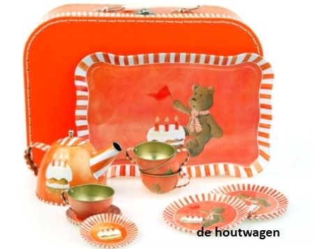 speelgoed servies beer in koffer