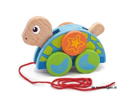 houten trekfiguur schildpad viga toys