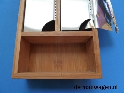 De Houtwagen | Bamboe Aluminiumfolie Houder Duo met RVS Deksel | onbehandeld houten artikelen | € 21,50