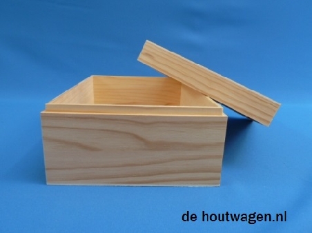 De Houtwagen | kist A 5 formaat met losse deksel 23x17x10 | houten kisten rechthoekig | € 8,50