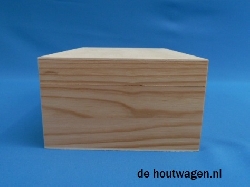 De Houtwagen | kist A 5 formaat met losse deksel 23x17x10 | houten kisten rechthoekig | € 8,50