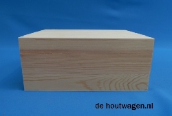 De Houtwagen | kist A 5 formaat met losse deksel 23x17x10 | houten kisten rechthoekig | € 8,50
