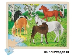 puzzel met pony's goki 96 delig