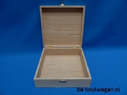 De Houtwagen | kist vierkant 21x21x7 | houten kisten vierkant | € 5,95