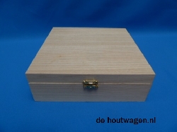De Houtwagen | kist vierkant 21x21x7 | houten kisten vierkant | € 5,95