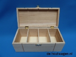 kistje met 4 vakken 22x10x9-0