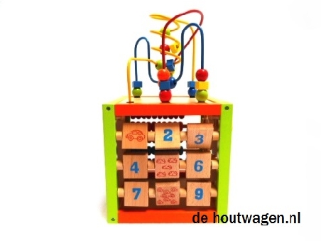 De Houtwagen | activity kubus 5 in 1 primi passi | stapelen en sorteren | € 29,95