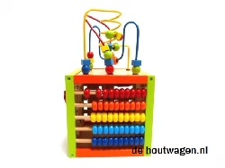 De Houtwagen | activity kubus 5 in 1 primi passi | stapelen en sorteren | € 29,95