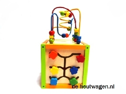 De Houtwagen | activity kubus 5 in 1 primi passi | stapelen en sorteren | € 29,95
