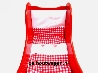 De Houtwagen | poppenwagen rood met witte hartjes | houten poppenwagens | € 69,95