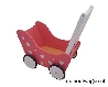 poppenwagen roze met witte hartjes