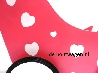 poppenwagen roze met witte hartjes-0