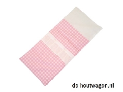 poppenwagen roze met witte hartjes-1