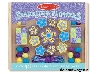 houten kralen set glitter bloemen