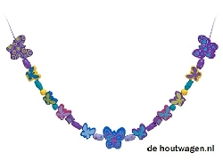 De Houtwagen | houten kralenset vlinders | houten kralenset  | € 14,95