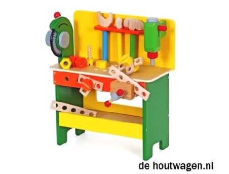 De Houtwagen | werkbank met cirkelzaag | kinder gereedschap | € 59,95