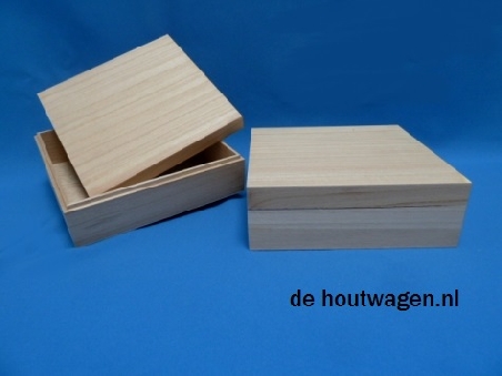 kist vierkant met losse deksel 21x21x7