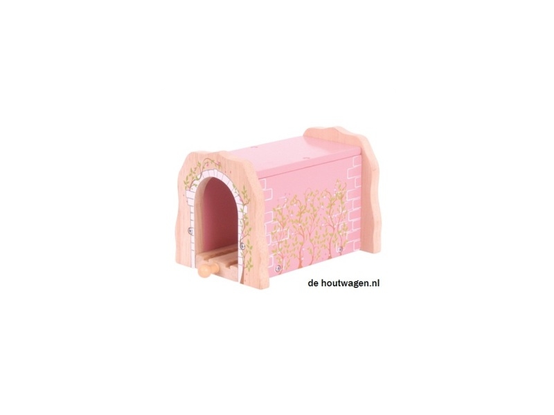 tunnel met roze stenen