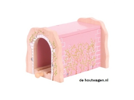 tunnel met roze stenen