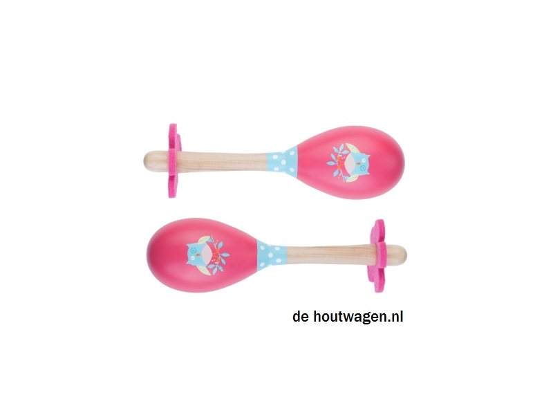 De Houtwagen | sambaballen uil roze | sambaballen | € 8,95