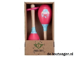 De Houtwagen | sambaballen uil roze | sambaballen | € 8,95