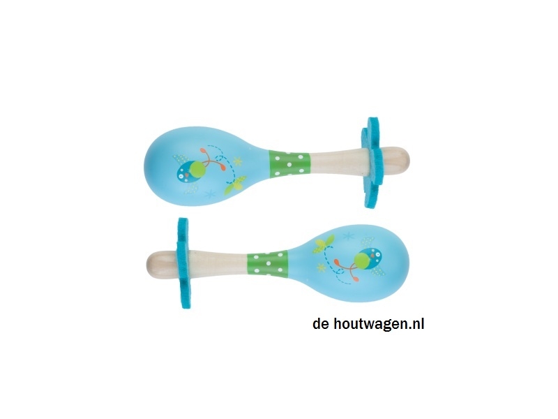 sambaballen vogel blauw