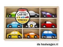 houten auto's set melissa