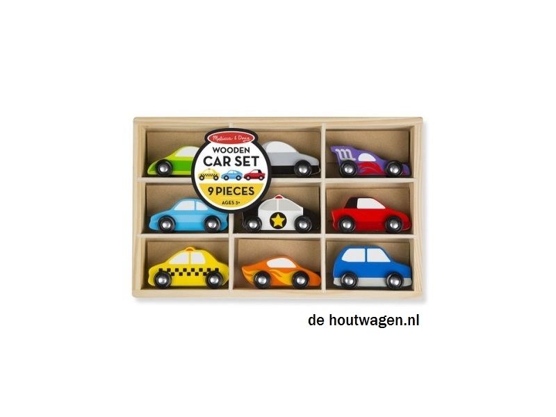 houten auto's set melissa