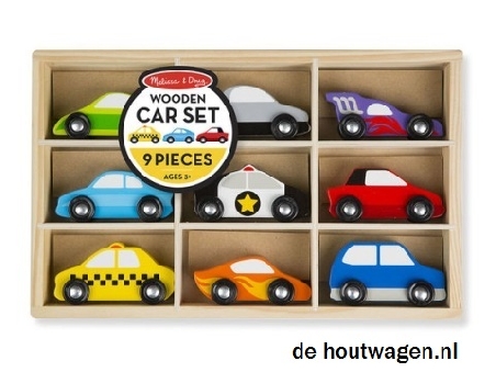 houten auto's set melissa