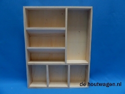 letterbak met 2 schuine vakken 38 x 30 x 5-0