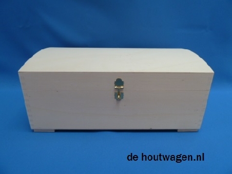 De Houtwagen | schatkist groot 33x20x13 | houten kisten overige vormen | € 45,00