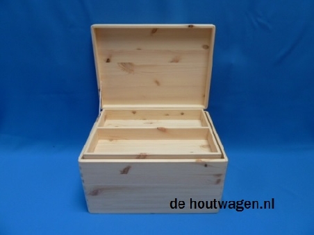 opbergkist met vakverdeling hoog 40x30x24