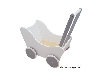 poppenwagen wit met grijs
