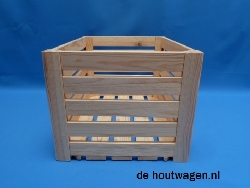 De Houtwagen | opbergkrat met latten 40x30x24 | houten kratten | € 24,95