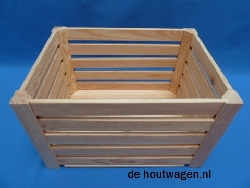 De Houtwagen | opbergkrat met latten 40x30x24 | houten kratten | € 24,95