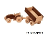 De Houtwagen | tractor met aanhanger naturel | houten vrachtwagens en machines | € 69,95