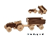 De Houtwagen | tractor met aanhanger naturel | houten vrachtwagens en machines | € 69,95