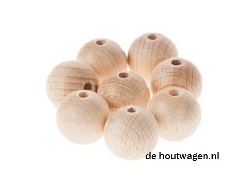 houten kralen blank 25 mm.