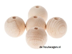 houten kralen blank 30 mm.