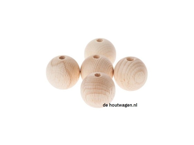 houten kralen blank 30 mm.
