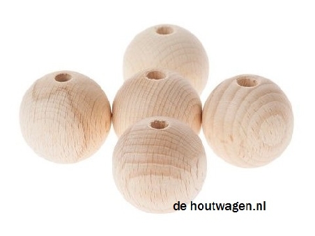 houten kralen blank 30 mm.