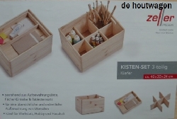 De Houtwagen | opbergkrat met vakverdeling hoog 40x30x24 | houten kratten | € 37,50