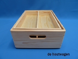 opbergkrat met vakverdeling laag 40x30x15-1