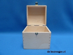 De Houtwagen | kist de luxe 11 x 11 x 10.5 | houten kisten vierkant | € 12,50