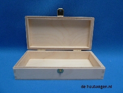 De Houtwagen | kist de luxe 15.5 x 7.5 x 3.5 | houten kisten rechthoekig | € 10,95