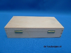 De Houtwagen | kist de luxe 15.5 x 7.5 x 3.5 | houten kisten rechthoekig | € 10,95